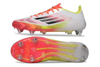 Adidas F50 Elite SG Soft Ground Soccer Cleats - White/Red/Yellow