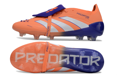 Adidas Predator Elite Foldover Tongue FG Firm Ground Soccer Cleats - Orange/White/Blue