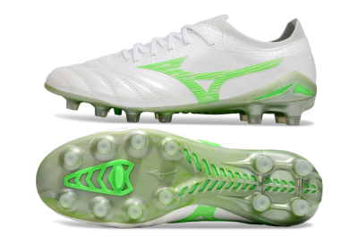 Mizuno Morelia Neo 4 Bate FG Firm Ground Soccer Cleats - White/Yellow