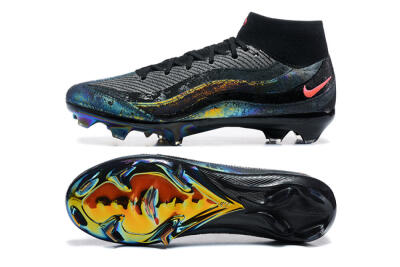 Nike Air Zoom Mercurial Superfly 10 Elite FG Firm Ground Soccer Cleats - Black/Gold/Pink
