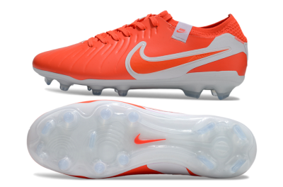 Nike Tiempo Legend 10 Elite FG Firm Ground Soccer Cleats - Red/White