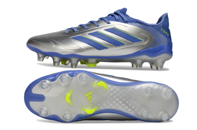 Adidas Copa Pure 3 Elite FG Firm Ground Soccer Cleats - Silver/Blue/Yellow