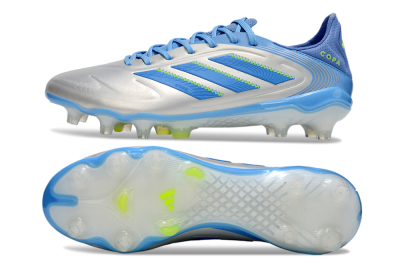 Adidas Copa Pure 3 Elite FG Firm Ground Soccer Cleats - Silver/Blue/Yellow