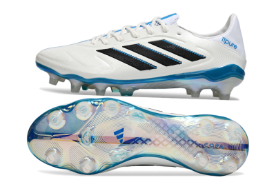 Adidas Copa Pure 3 Elite FG Firm Ground Soccer Cleats - White/Black/Blue