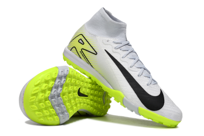 Nike Air Zoom Mercurial Superfly 10 Elite TF Artificial Turf Soccer Shoes - White/Black/Yellow