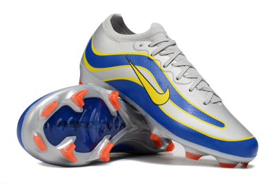 Nike Air Zoom Mercurial Vapor 16 Elite FG Firm Ground Soccer Cleats - Silver/Blue/Yellow