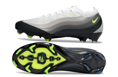 Nike Air Zoom Mercurial Vapor 16 Elite FG Firm Ground Soccer Cleats - White/Grey/Yellow