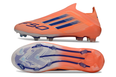Adidas F50 Elite Laceless FG Firm Ground Soccer Cleats - Orange/Blue/White