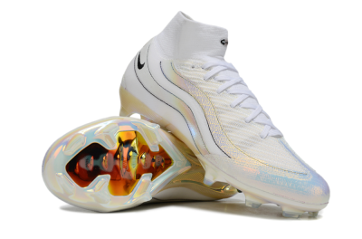 Nike Air Zoom Mercurial Superfly 10 Elite FG Firm Ground Soccer Cleats - White/Beige/Black