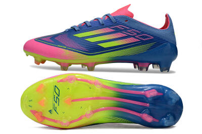 Adidas F50 Elite FG Firm Ground Soccer Cleats - Blue/Yellow/Pink