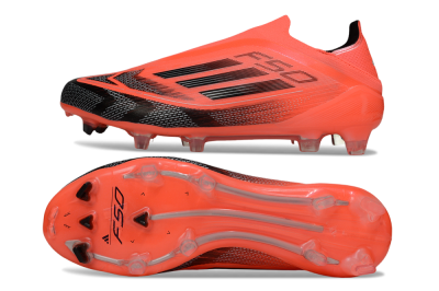 Adidas F50 Elite Laceless FG Firm Ground Soccer Cleats - Red/Black/Silver