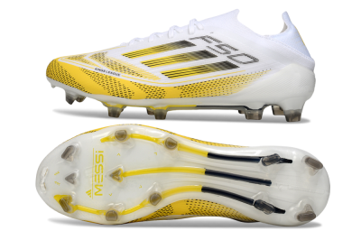 Adidas F50 Elite FG Firm Ground Soccer Cleats - White/Yellow/Black