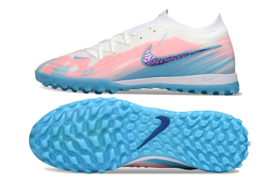 Nike Phantom GX 2 Elite TF Artificial Turf Soccer Shoes - White/Pink/Blue