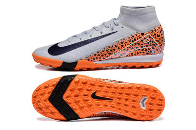 Nike Air Zoom Mercurial Superfly 10 Elite TF Artificial Turf Soccer Shoes - Grey/Black/Leopard