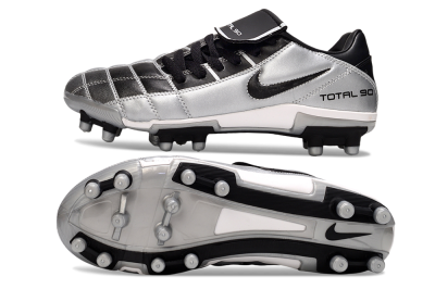 Nike Total 90 III FG Firm Ground Soccer Cleats - Black/Silver/White