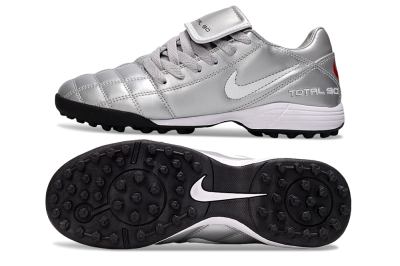 Nike Total 90 III TF Artificial Turf Soccer Shoes - Silver/White/Black
