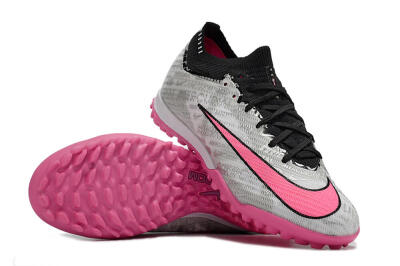 Nike Air Zoom Mercurial Vapor 15 Elite TF Artificial Turf Soccer Shoes - Silver/Pink/Black