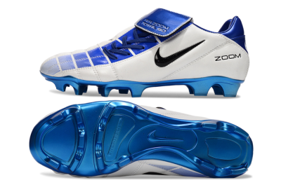 Nike Air Zoom Total 90 III FG Firm Ground Soccer Cleats - White/Blue/Black