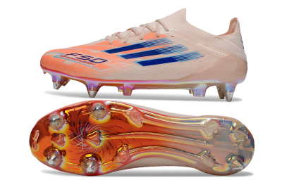 Adidas F50 Elite SG Soft Ground Soccer Cleats - Pink/Blue/Gold