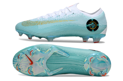 Nike Mercurial Vapor 12 Elite FG Firm Ground Soccer Cleats - Jade/White/Gold