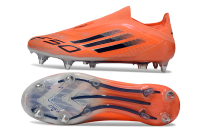 Adidas F50 Elite Laceless SG Soft Ground Soccer Cleats - Red/Black/Silver