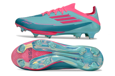 Messi x Adidas F50+ Elite Lightstrike Pro FG Firm Ground Soccer Cleats - Jade/Pink