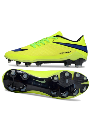 Nike Hypervenom Phantom FG Firm Ground Soccer Cleats - Yellow/Blue/Black