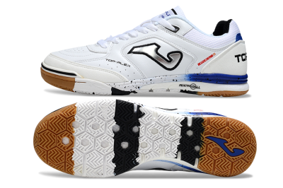 Joma Top Flex IC Indoor & Futsal Soccer Shoes - White/Silver/Black