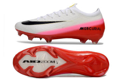 Nike Air Zoom Mercurial Vapor 16 Elite FG Firm Ground Soccer Cleats - White/Pink/Red