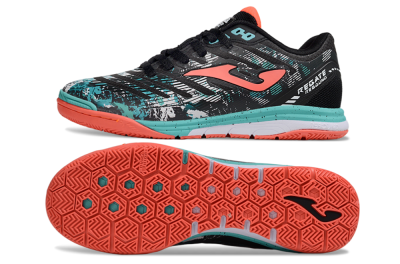 Joma Top Flex IC Indoor & Futsal Soccer Shoes - Black/Jade/Red