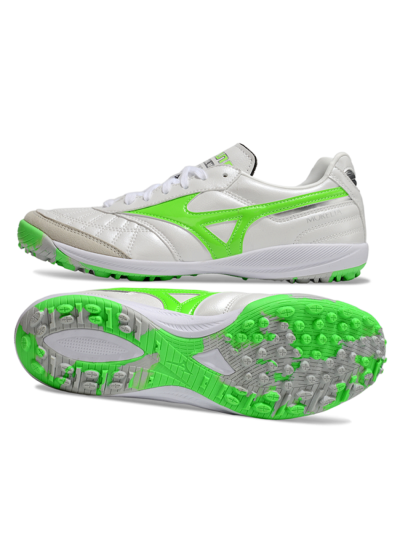 Mizuno Morelia Neo 4 TF Artificial Turf Soccer Shoes - White/Yellow/Grey