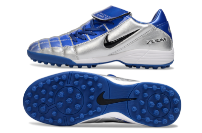 Nike Air Zoom Total 90 III TF Artificial Turf Soccer Shoes - Silver/Blue/Black