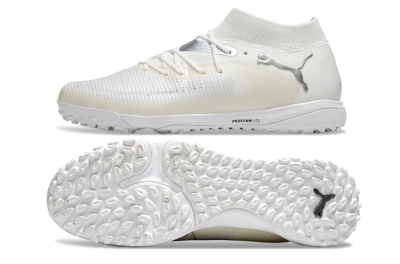 Puma Future 8 Ultimate TF Artificial Turf Soccer Shoes - Beige/Silver/White