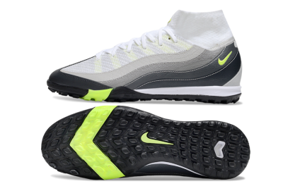 Nike Air Zoom Mercurial Superfly 10 Elite TF Artificial Turf Soccer Shoes - White/Grey/Yellow