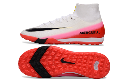 Nike Air Zoom Mercurial Superfly 10 Elite TF Artificial Turf Soccer Shoes - White/Black/Red