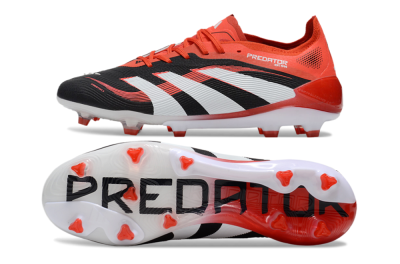 Adidas Predator 25 Elite FG Firm Ground Soccer Cleats - Black/Red/White