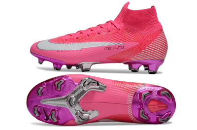 Nike Air Zoom Mercurial Superfly 7 Elite FG Firm Ground Soccer Cleats - Pink/Red/Silver