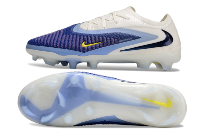 Nike Phantom 6 Elite Low FG Firm Ground Soccer Cleats - Blue/White/Yellow
