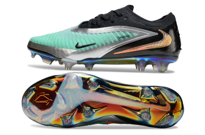 Nike Phantom 6 Low Elite FG Firm Ground Soccer Cleats - Black/Jade/Silver