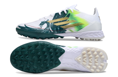 Adidas F50 Pro TF Artificial Turf Soccer Shoes - White/Green/Yellow