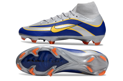 Nike Air Zoom Mercurial Superfly 10 Elite FG Firm Ground Soccer Cleats - Silver/Yellow/Blue