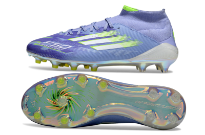 Adidas F50 Elite Mid FG Firm Ground Soccer Cleats - Blue/Silver/Gold