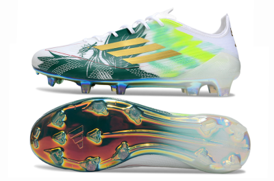 Adidas F50 Elite FG Firm Ground Soccer Cleats - White/Green/Yellow