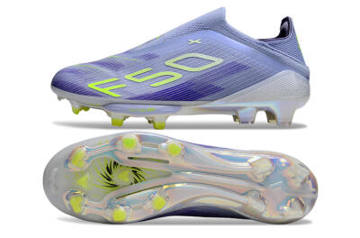 Adidas F50+ Lightstrike Pro Laceless FG Firm Ground Soccer Cleats - Blue/Yellow/White