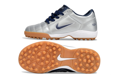 Nike Total 90 III TF Artificial Turf Soccer Shoes - Silver/Blue/White