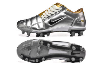 Nike Total 90 III FG Firm Ground Soccer Cleats - Silver/Black/Gold