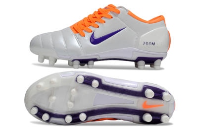Nike Air Zoom Total 90 III FG Firm Ground Soccer Cleats - White/Purple/Red