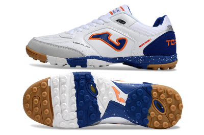 Joma Top Flex TF Artificial Turf Soccer Shoes - White/Red/Blue