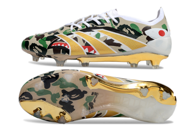 Adidas Predator 25 Elite FG Firm Ground Soccer Cleats - Camo/White/Gold