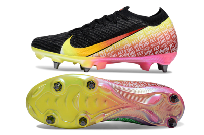 Nike Air Zoom Mercurial Vapor 16 Elite SG Soft Ground Soccer Cleats - Black/Yellow/Red